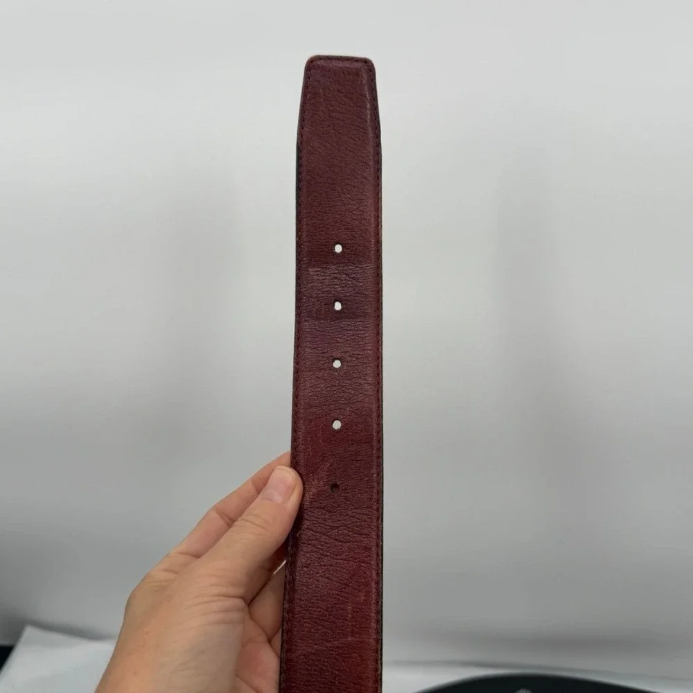 Full Grain Cowhide Brown Leather Money Belt Zipper Secret Pocket Size 36
